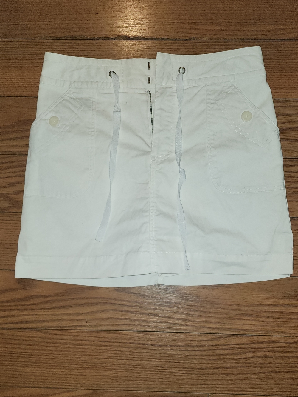 Jessica White Drawstring Skort with Front Pockets